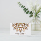 Carte De Visite Logo élégant Lotus Flower Yoga (Debout devant)