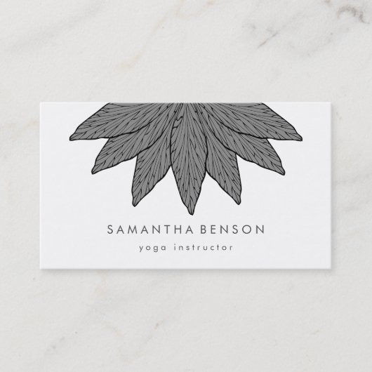Carte De Visite Logo élégant Lotus Flower Yoga (Devant)