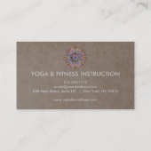 Carte De Visite Logo élégant Lotus Flower Yoga (Dos)