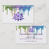 Carte De Visite Logo élégant Lotus Flower Yoga (Devant / Derrière)