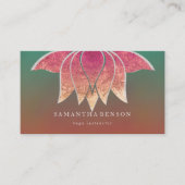Carte De Visite Logo élégant Lotus Flower Yoga (Devant)