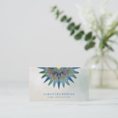 Carte De Visite Logo élégant Lotus Flower Yoga (Debout devant)