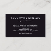 Carte De Visite Logo élégant Lotus Flower Yoga (Dos)