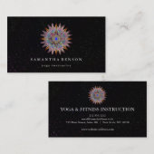 Carte De Visite Logo élégant Lotus Flower Yoga (Devant / Derrière)