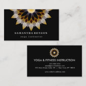 Carte De Visite Logo élégant Lotus Flower Yoga (Devant / Derrière)