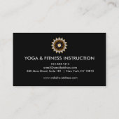 Carte De Visite Logo élégant Lotus Flower Yoga (Dos)