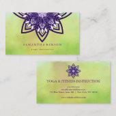 Carte De Visite Logo élégant Lotus Flower Yoga (Devant / Derrière)