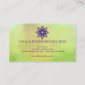 Carte De Visite Logo élégant Lotus Flower Yoga (Dos)