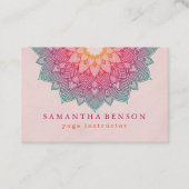 Carte De Visite Logo élégant Lotus Flower Yoga (Devant)