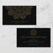 Carte De Visite Logo élégant Lotus Flower Yoga (Devant / Derrière)