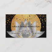 Carte De Visite Logo élégant Lotus Flower Yoga (Dos)