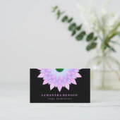 Carte De Visite Logo élégant Lotus Flower Yoga (Debout devant)