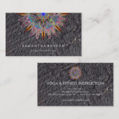 Carte De Visite Logo élégant Lotus Flower Yoga (Devant / Derrière)