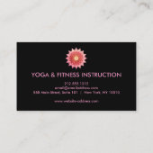 Carte De Visite Logo élégant Lotus Flower Yoga (Dos)