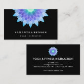 Carte De Visite Logo élégant Lotus Flower Yoga (Devant / Derrière)