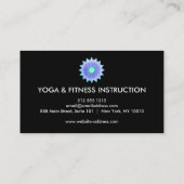 Carte De Visite Logo élégant Lotus Flower Yoga (Dos)