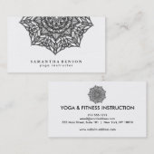 Carte De Visite Logo élégant Lotus Flower Yoga (Devant / Derrière)