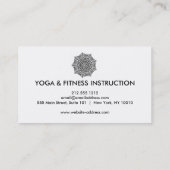 Carte De Visite Logo élégant Lotus Flower Yoga (Dos)