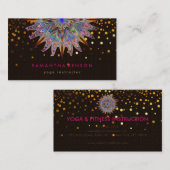 Carte De Visite Logo élégant Lotus Flower Yoga (Devant / Derrière)