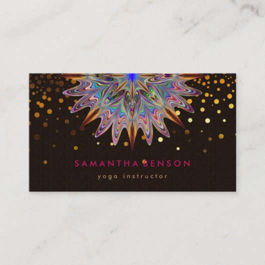 Carte De Visite Logo élégant Lotus Flower Yoga (Devant)