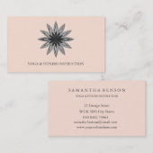 Carte De Visite Logo élégant Lotus Flower Yoga (Devant / Derrière)