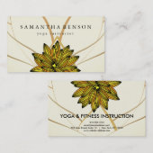 Carte De Visite Logo élégant Lotus Flower Yoga (Devant / Derrière)