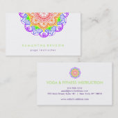 Carte De Visite Logo élégant Lotus Flower Yoga (Devant / Derrière)