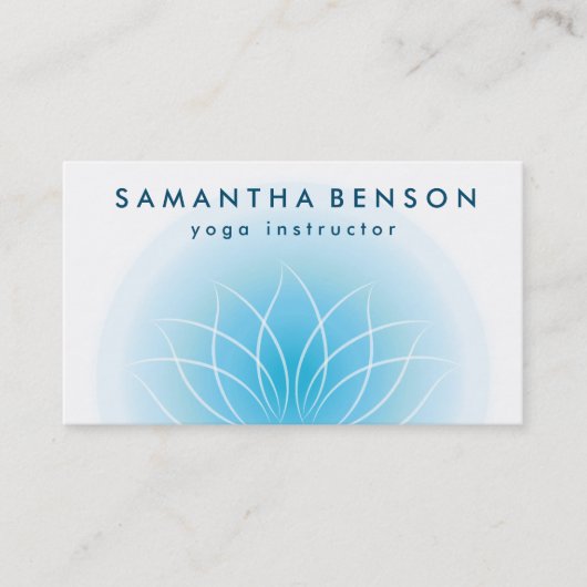 Carte De Visite Logo élégant Lotus Flower Yoga (Devant)