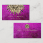 Carte De Visite Logo élégant Lotus Flower Yoga (Devant / Derrière)