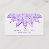 Carte De Visite Logo élégant Lotus Flower Yoga (Devant)