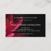 Carte De Visite Logo élégant Lotus Flower Yoga (Dos)