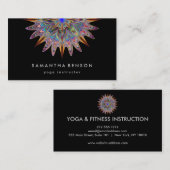 Carte De Visite Logo élégant Lotus Flower Yoga (Devant / Derrière)