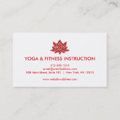 Carte De Visite Logo élégant Lotus Flower Yoga (Dos)