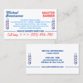 Carte De Visite Logo élégant pour Barber Shop (Devant / Derrière)