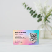 Carte De Visite Logo Élégant pour Cils (Debout devant)