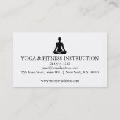 Carte De Visite Logo élégant Yoga (Dos)