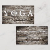 Carte De Visite Logo élégant Yoga Méditation Bois (Devant / Derrière)
