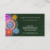 Carte De Visite Logo élégant Yoga méditation Lotus Fleurs (Dos)