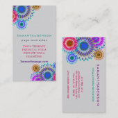 Carte De Visite Logo élégant Yoga méditation Lotus Fleurs (Devant / Derrière)