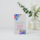 Carte De Visite Logo élégant Yoga méditation Lotus Fleurs (Debout devant)