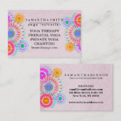Carte De Visite Logo élégant Yoga méditation Lotus Fleurs (Devant / Derrière)