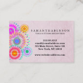 Carte De Visite Logo élégant Yoga méditation Lotus Fleurs (Dos)