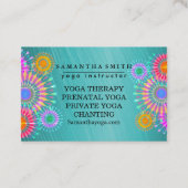 Carte De Visite Logo élégant Yoga méditation Lotus Fleurs (Devant)