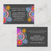 Carte De Visite Logo élégant Yoga méditation Lotus Fleurs (Devant / Derrière)