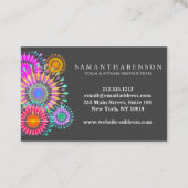 Carte De Visite Logo élégant Yoga méditation Lotus Fleurs (Dos)