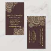 Carte De Visite Logo élégant Yoga méditation Lotus Fleurs (Devant / Derrière)
