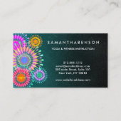 Carte De Visite Logo élégant Yoga méditation Lotus Fleurs (Dos)