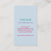 Carte De Visite Logo élégant Yoga méditation Lotus Fleurs (Dos)