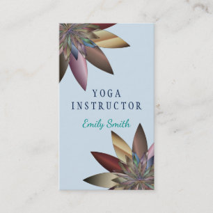 Carte De Visite Logo élégant Yoga méditation Lotus Fleurs