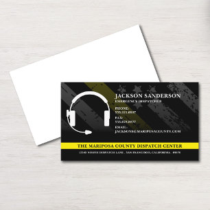 Carte De Visite Logo Employé Services d'Urgence Dispatcher